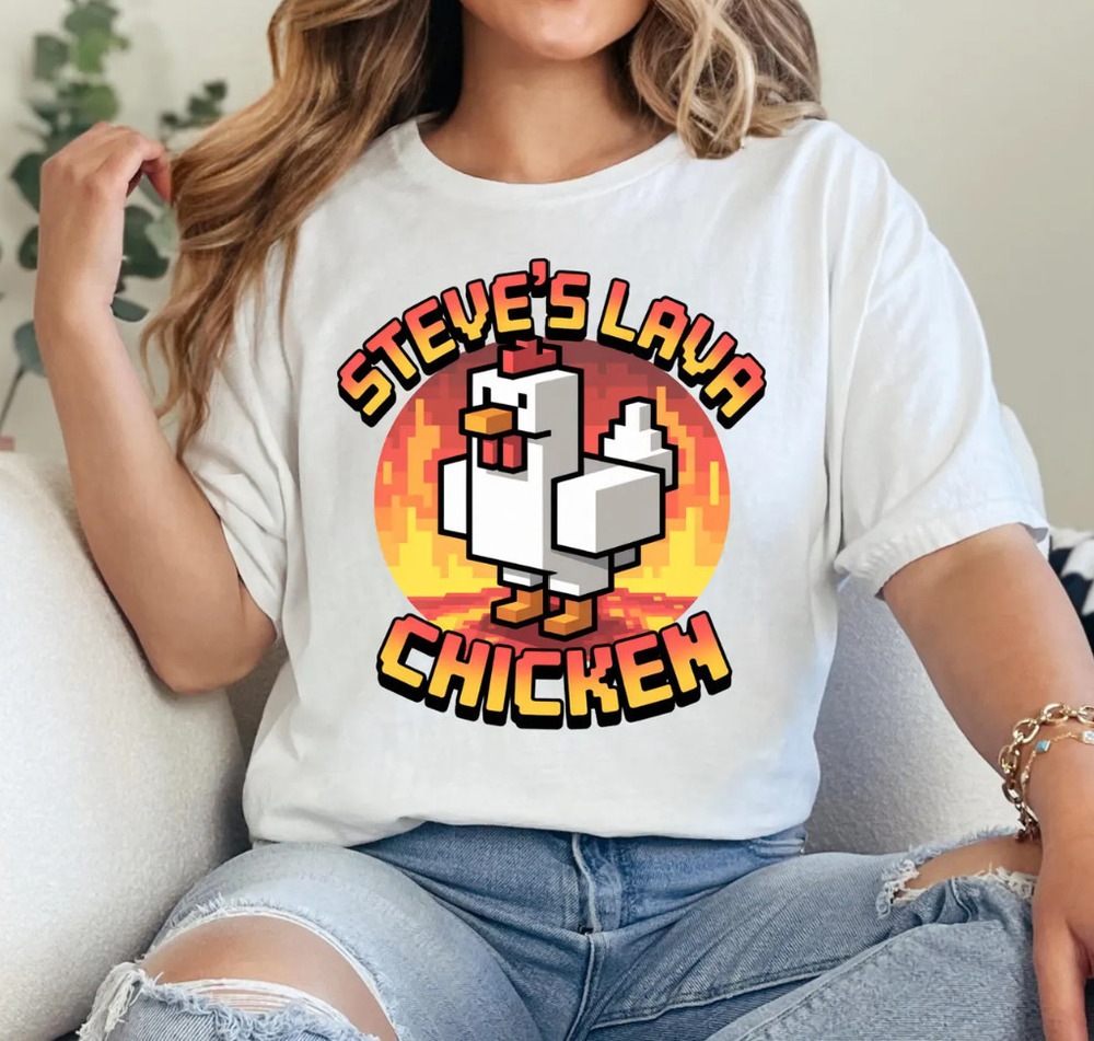 Steves Lava Chicken, Minecraft Tee, Minecraft Chickens - Picture 1 of 4